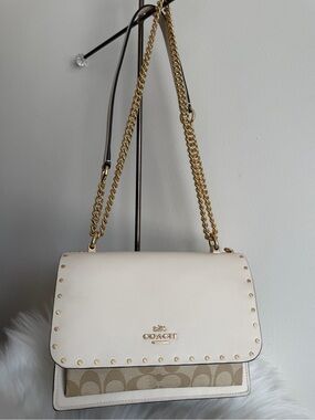 COACH Klare crossbody in signature canvas with rivets